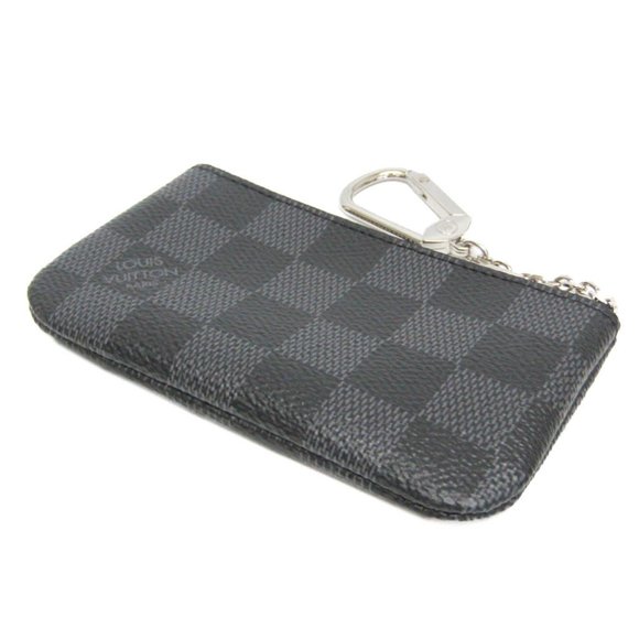 Louis Vuitton Damier Graphite Key Pouch N60155 Men's Damier Graphite Coin - Picture 3 of 10